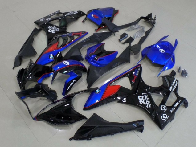 2015-2016 BMW S1000RR Motorcycle Fairings - Blue Red Glossy Black Castrol Australia for Sale