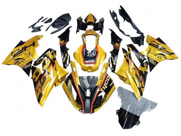 2015-2016 BMW S1000RR Motorcycle Fairings - Gold Black Tyco Australia for Sale