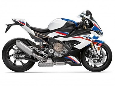 2019-2022 BMW S1000RR Motorcycle Fairings - White Blue Red Stripe Australia for Sale