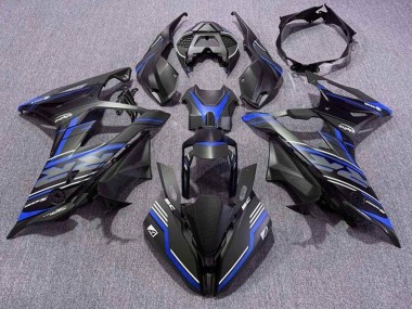 2019-2022 BMW S1000RR Motorcycle Fairings - Matte Black Blue White Stripe Australia for Sale