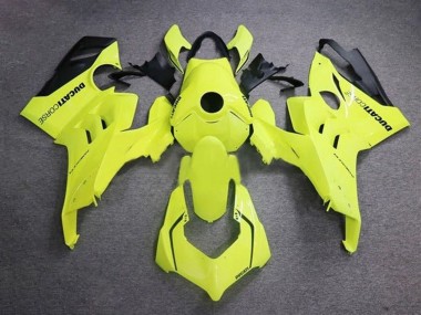 2020-2021 Ducati Panigale V4 V4S Motorcycle Fairings - Neon Yellow Glossy Black Corse Australia for Sale