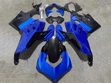 2020-2021 Ducati Panigale V4 V4S Motorcycle Fairings - Blue Glossy Black Australia for Sale