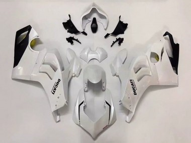 2020-2021 Ducati Panigale V4 V4S Motorcycle Fairing - Pearl White Glossy Black Australia for Sale