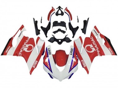 2015-2020 Ducati 959/1299 Motorcycle Fairings - White Red Blue Pramac Australia for Sale