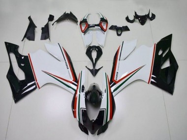 2011-2014 Ducati Panigale 1199 Motorcycle Fairings - White Red Green Glossy Black Australia for Sale