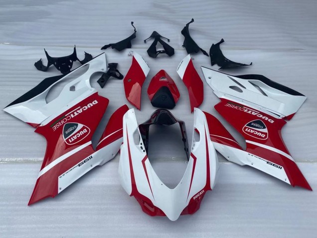 2011-2014 Ducati Panigale 1199 Motorcycle Fairings - White Red Glossy Black Australia for Sale