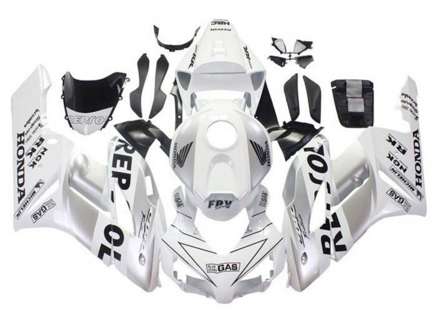 2004-2005 Honda CBR1000RR Motorcycle Fairings - White Silver Black Repsol Australia for Sale