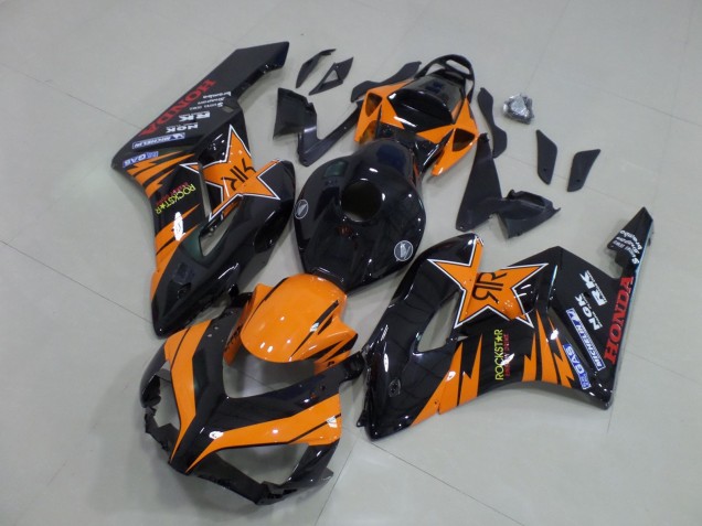 2004-2005 Honda CBR1000RR Motorcycle Fairings - Orange Glossy Black Rockstar Australia for Sale
