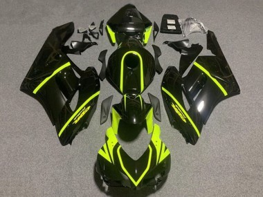 2004-2005 Honda CBR1000RR Motorcycle Fairings - Glossy Black High Viz Yellow Stripe Australia for Sale