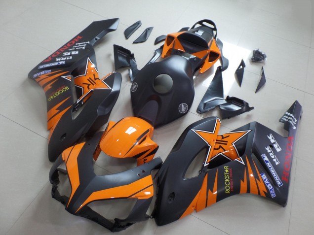 2004-2005 Honda CBR1000RR Motorcycle Fairings - Orange Matte Black Rockstar Australia for Sale