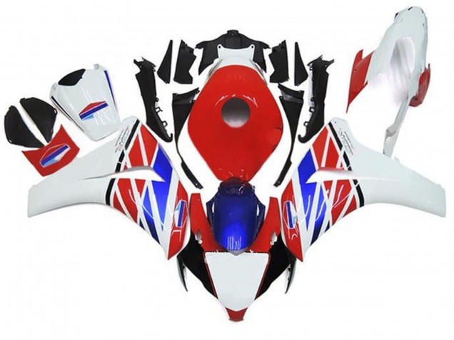 2008-2011 Honda CBR1000RR Motorcycle Fairings - White Red Blue Black Stripe Australia for Sale