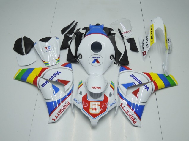 2008-2011 Honda CBR1000RR Motorcycle Fairings - White Blue Red Valvoline Color Wheel Australia for Sale