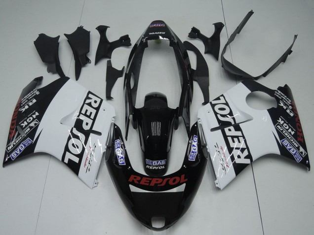 1996-2007 Honda CBR1100XX Blackbird Motorcycle Fairings - Glossy Black White Red Repsol Australia for Sale