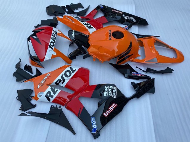 2013-2023 Honda CBR600RR Motorcycle Fairing - Orange White Red Glossy Black Repsol Australia for Sale