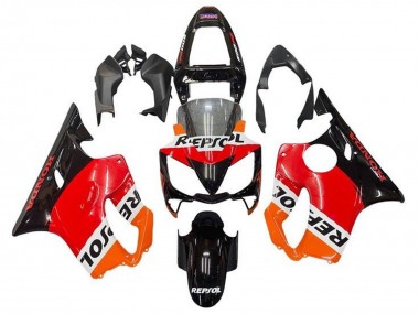 2001-2003 Honda CBR600 F4i Motorcycle Fairing - Orange White Red Glossy Black Repsol Australia for Sale