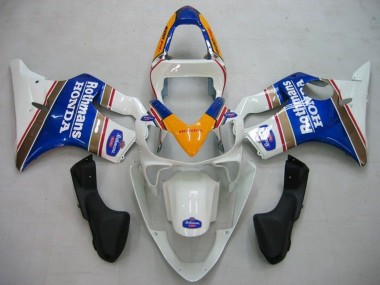 2001-2003 Honda CBR600 F4i Motorcycle Fairings - Yellow White Blue Rothmans Australia for Sale