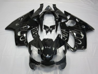 2004-2007 Honda CBR600 F4i Motorcycle Fairings - Glossy Black White Flame Australia for Sale