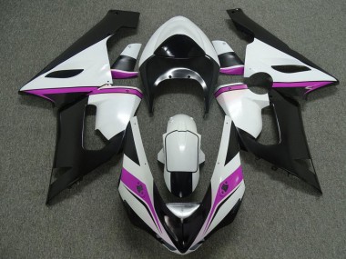 2005-2006 Kawasaki ZX6R Motorcycle Fairings - White Black Pink Australia for Sale