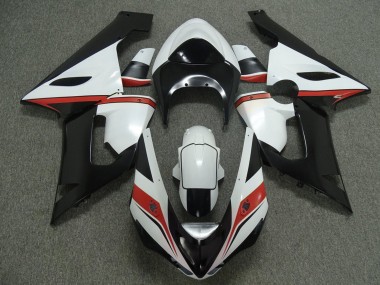 2005-2006 Kawasaki ZX6R Motorcycle Fairings - White Black Red Australia for Sale