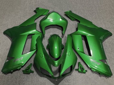 2007-2008 Kawasaki ZX6R Motorcycle Fairings - Green Chrome Australia for Sale