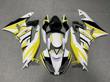 2009-2012 Kawasaki ZX6R Motorcycle Fairings - White Yellow Black Australia for Sale