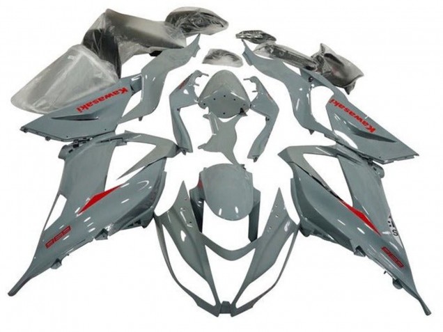 2013-2018 Kawasaki ZX6R Motorcycle Fairing - Nardo Grey Red Australia for Sale