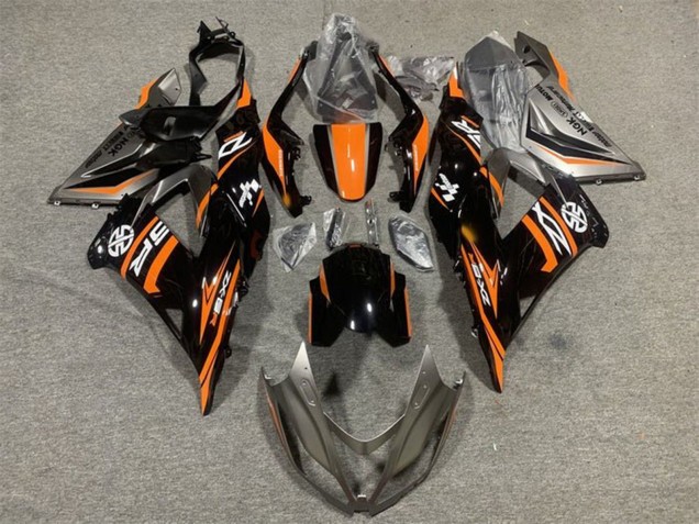 2013-2018 Kawasaki ZX6R Motorcycle Fairing - Orange Glossy Black Australia for Sale