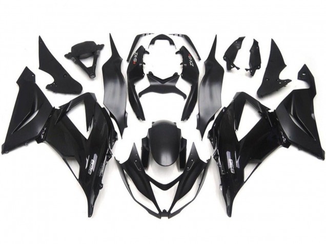 2013-2018 Kawasaki ZX6R Motorcycle Fairing Kits - Glossy Black Matte Black Australia for Sale