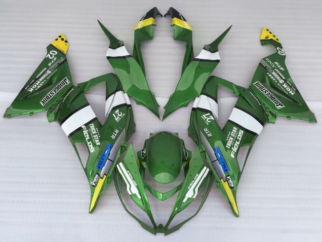 2013-2018 Kawasaki ZX6R Motorcycle Fairings - Green Yellow Blue White Australia for Sale