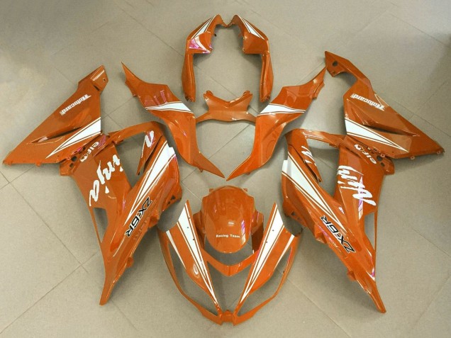 2013-2018 Kawasaki ZX6R Motorcycle Fairings - Orange White Australia for Sale