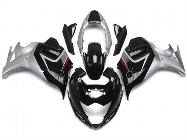 2008-2013 Suzuki GSX650F Motorcycle Fairings - Glossy Black Silver Australia for Sale