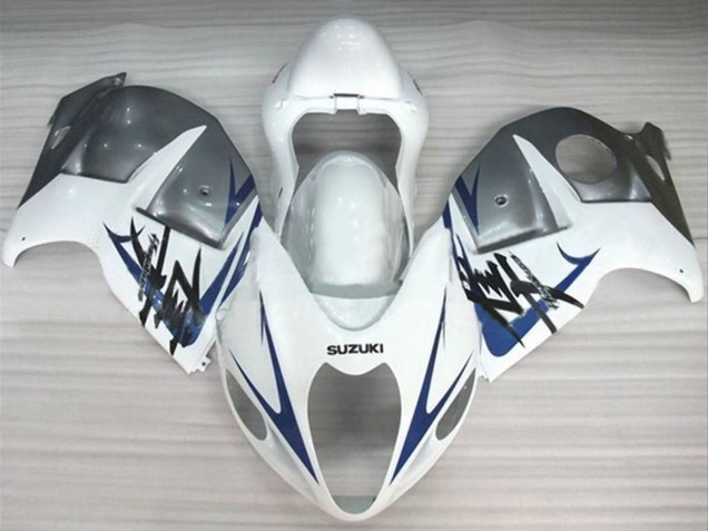 1996-2007 Suzuki GSXR 1300 Hayabusa Motorcycle Fairings - White Silver Blue Australia for Sale