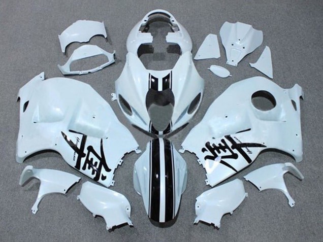 1996-2007 Suzuki GSXR 1300 Hayabusa Motorcycle Fairings - White Black Stripe Australia for Sale