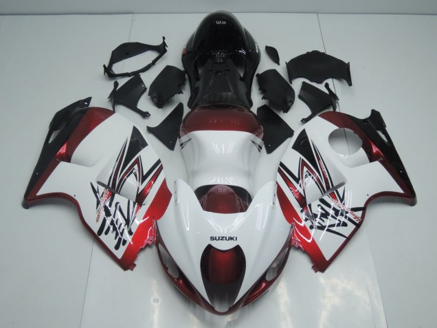 1996-2007 Suzuki GSXR 1300 Hayabusa Motorcycle Fairings - White Candy Red Black Australia for Sale