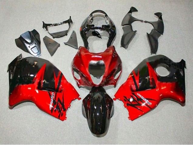 1996-2007 Suzuki GSXR 1300 Hayabusa Motorcycle Fairings - Red Glossy Black Australia for Sale