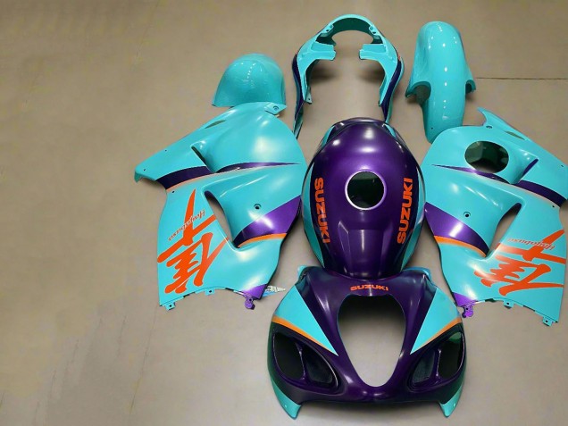 1996-2007 Suzuki GSXR 1300 Hayabusa Motorcycle Fairings - Matte Purple Orange Blue Australia for Sale