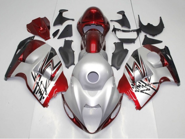1996-2007 Suzuki GSXR 1300 Hayabusa Motorcycle Fairings - Silver Candy Red Black Australia for Sale