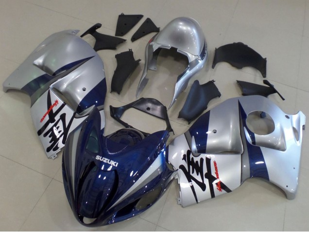 1996-2007 Suzuki GSXR 1300 Hayabusa Motorcycle Fairings - Silver Dark Blue Australia for Sale