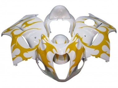 2008-2020 White Yellow Tribal Suzuki GSXR 1300 Hayabusa Motorcycle Fairings Australia for Sale