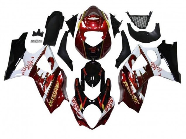 2005-2006 Suzuki GSXR 1000 Motorcycle Fairings - Black Red White Gold Australia for Sale
