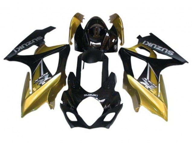 2005-2006 Suzuki GSXR 1000 Motorcycle Fairings - Black Gold Silver Australia for Sale