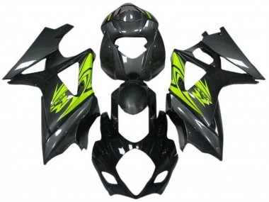 2005-2006 Suzuki GSXR 1000 Motorcycle Fairings - Black Grey Neon Yellow Australia for Sale