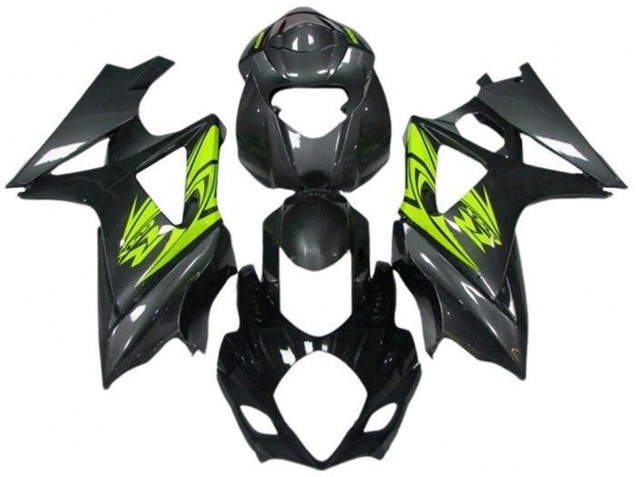 2005-2006 Suzuki GSXR 1000 Motorcycle Fairings - Black Grey Neon Yellow Australia for Sale