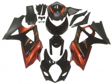 2005-2006 Suzuki GSXR 1000 Motorcycle Fairings - Glossy Black Matte Black Orange Australia for Sale