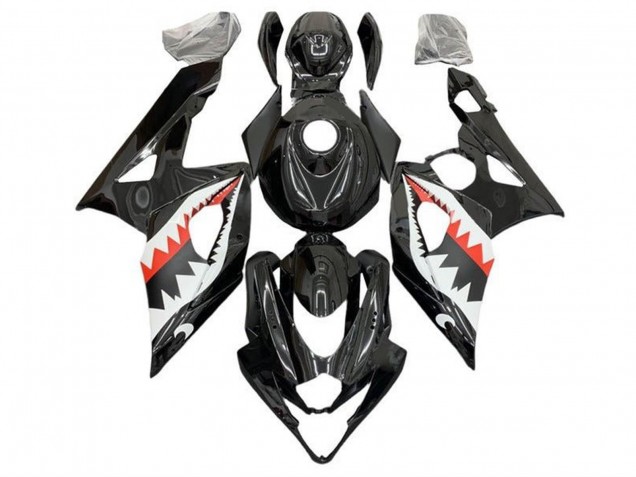 2005-2006 Suzuki GSXR 1000 Motorcycle Fairings - Black White Red Shark Australia for Sale