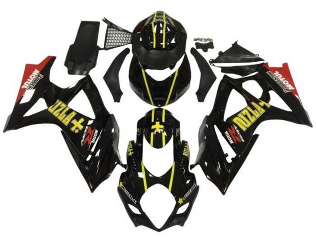 2005-2006 Suzuki GSXR 1000 Motorcycle Fairings - Black Gold Rizla Red Australia for Sale