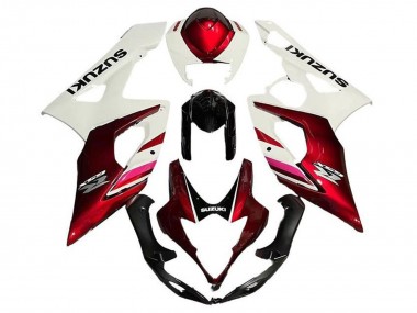2005-2006 Suzuki GSXR 1000 Motorcycle Fairings - White Candy Red Black Australia for Sale