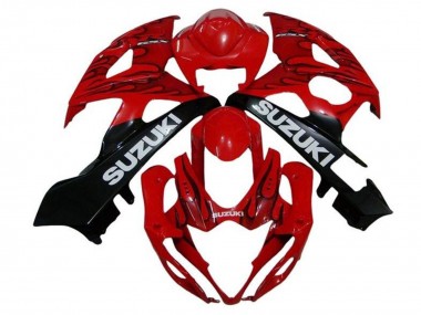 2005-2006 Suzuki GSXR 1000 Motorcycle Fairings - Red Black Flame White Australia for Sale