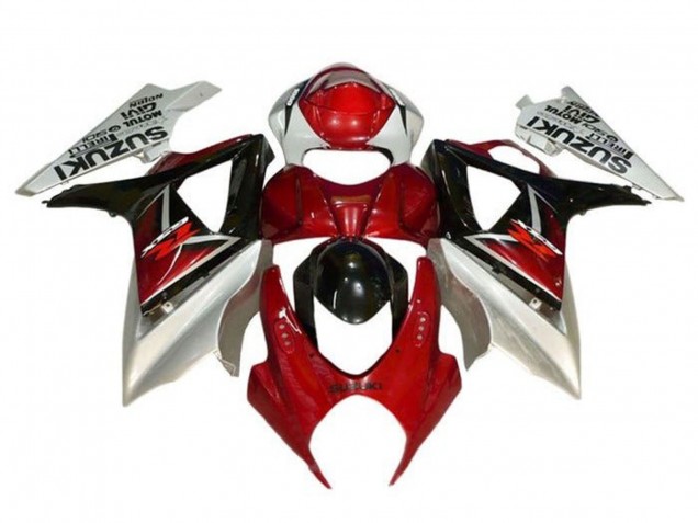 2005-2006 Suzuki GSXR 1000 Motorcycle Fairings - Silver Red Black Australia for Sale