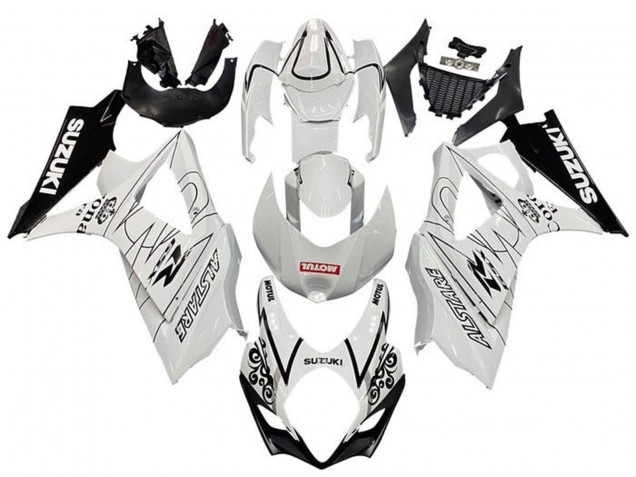 2005-2006 Suzuki GSXR 1000 Motorcycle Fairings - White Black Corona Motul Australia for Sale
